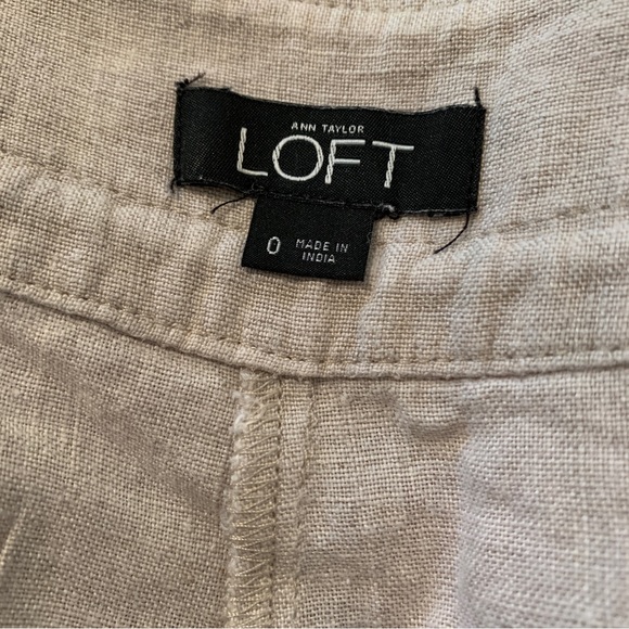 Loft linen embroidered shorts - size 0 - Picture 5 of 9